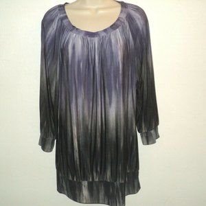 Fashion Bug Medium Top Purple-Gray Watercolor